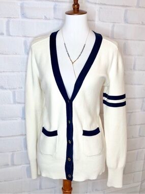 Juicy couture white tennis cardigan
